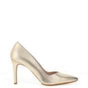 Lodi Rabot Leather Court Heel Shoe, Gold image