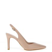 Lodi Raian Leather Sling Back Court Heels, Peach Nude image