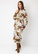 Lola Casademunt Cheetah Print Shirt Dress, Tan image