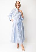 Lola Casademunt Striped Shirt Dress, Blue and Red image