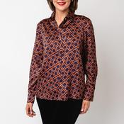 Lola Casademunt Monogram Print Shirt, Orange &amp; Navy