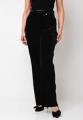 Lola Casademunt Velvet Straight Leg Trousers, Black