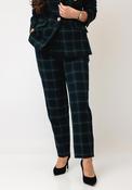 Lola Casademunt Tartan Slim Leg Trousers, Green image