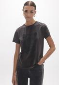 Lola Casademunt Rhinestone Leopard T-Shirt, Black image