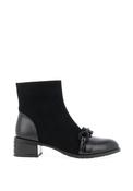 Loretta Vitale Beaded Detail Heeled Ankle Boots, Black image