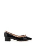 Loretta Vitale Patent Stud Detailed Pumps, Black image