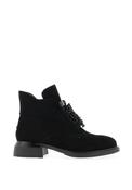 Loretta Vitale Embellished Bow Ankle Boots, Black image