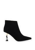 Loretta Vitale Suede Tapered Cone Heeled Boots, Black image