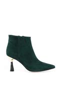 Loretta Vitale Suede Tapered Cone Heeled Boots, Green image