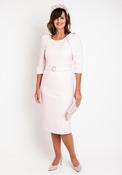 Luis Civit Embossed Pencil Midi Dress, Blush Pink image