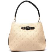 Zen Collection Monogram Colour Block Satchel Bag, Cream image