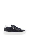 Lunar Chambers Faux Leather Zip Detailed Trainers, Navy