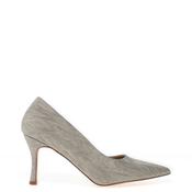 Lunar Jada Shimmering Zebra Printed Court Shoes, Silver image