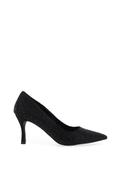 Lunar Renata Diamante Encrusted Heeled Court Shoes, Black image