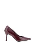 Lunar Megan Faux Patent Court Heeled Shoes, Wine image