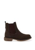 Lunar Eve Faux Nubuck Flat Chelsea Boot, Dark Brown image