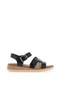 Lunar Carla Low Wedge Printed Sandals, Black image