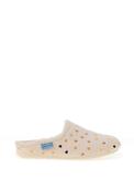 Lunar Cerys Faux Fur Heart Slippers, Beige image