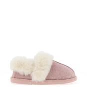 Lunar Ember Faux Fur Felt Slippers, Pink