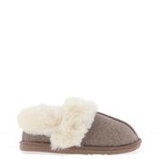 Lunar Ember Faux Fur Felt Slippers, Taupe