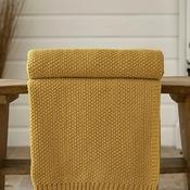 The Lyndon Company Knaresborough Knitted Throw 130x160cm, Yellow