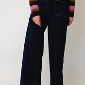 MAC Jeans Dream Culotte Pocket Wide Leg Denim Jeans, Dark Blue image