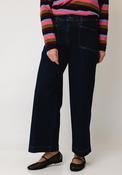MAC Jeans Dream Culotte Pocket Wide Leg Denim Jeans, Dark Blue image