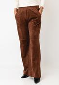 Mac Chiara Faux Suede Wide Leg Trousers, Tan image