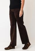 Mac Chiara Faux Suede Wide Leg Trousers, Brown image
