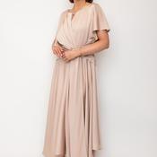 Maisonel Satin A-Line Midi Dress, Pink