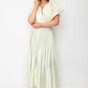 Maisonel Pleated A-Line Midi Dress, Green image