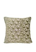 Malini Cassia Large Velvet Cushion 50 x 50cm, Olive Green image