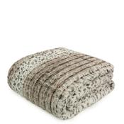 Malini Clapham Animal Print Faux Fur Throw, Beige