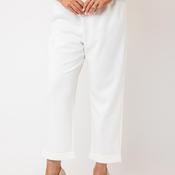 Malissa J Elasticated Wide Leg Joggers, White