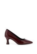 Marco Tozzi Faux Patent Leather Tapered Heeled Shoes, Burgundy image