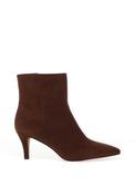 Marco Tozzi Faux Suede High Heeled Ankle Boot, Chocolate Brown image