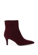 Marco Tozzi Faux Suede High Heeled Ankle Boot, Wine image