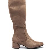 Marco Tozzi Soft Faux Suede Knee High Sock Boots, Taupe image