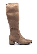 Marco Tozzi Soft Faux Suede Knee High Sock Boots, Taupe image