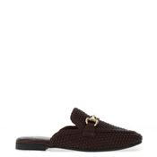 Marco Tozzi Weave Mule Flat Shoes, Brown image