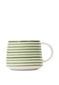 Mary Berry At Home Striped Mug, Green image