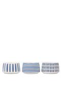 Mary Berry At Home Patterned Nibble Bowl Set, Blue image