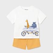 Mayoral Baby Boy Animal Surf Tee and Short Set, Yellow