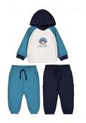 Mayoral Baby Boy Hoodie 3 Piece Tracksuit, Blue image