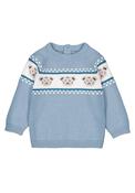 Mayoral Baby Boy Jacquard Long Sleeve Knit Jumper, Blue image