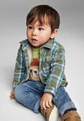 Mayoral Baby Boy Check Overshirt, Green image