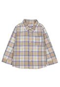 Mayoral Baby Boy Long Sleeve Check Shirt, Beige image