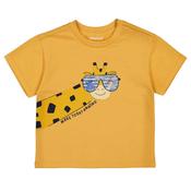 Mayoral Baby Boy Giraffe Print Short Sleeve Tee, Yellow image