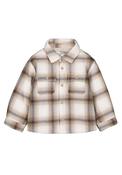 Mayoral Baby Boy Long Sleeve Check Overshirt, Beige image