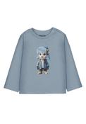 Mayoral Baby Boy Winter Tiger Print Long Sleeve Top, Blue image